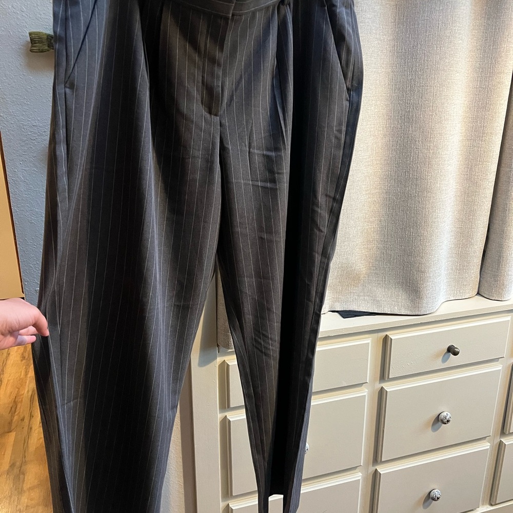 Women’s Abercrombie curve love trousers grey Pinstripe - 33 Long